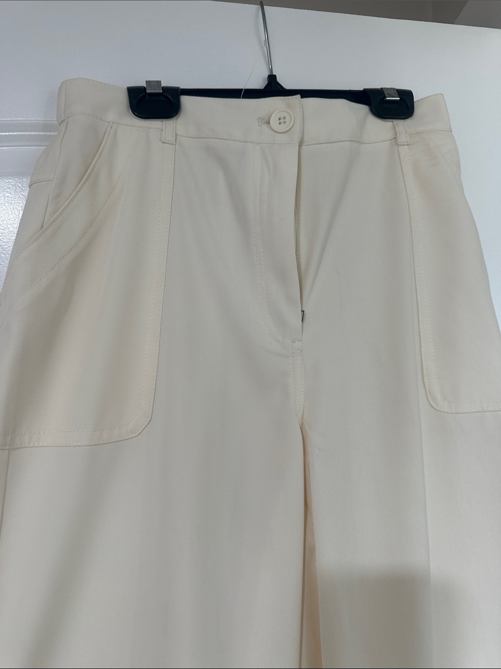 Max Studio Cream Wide-Leg Pants